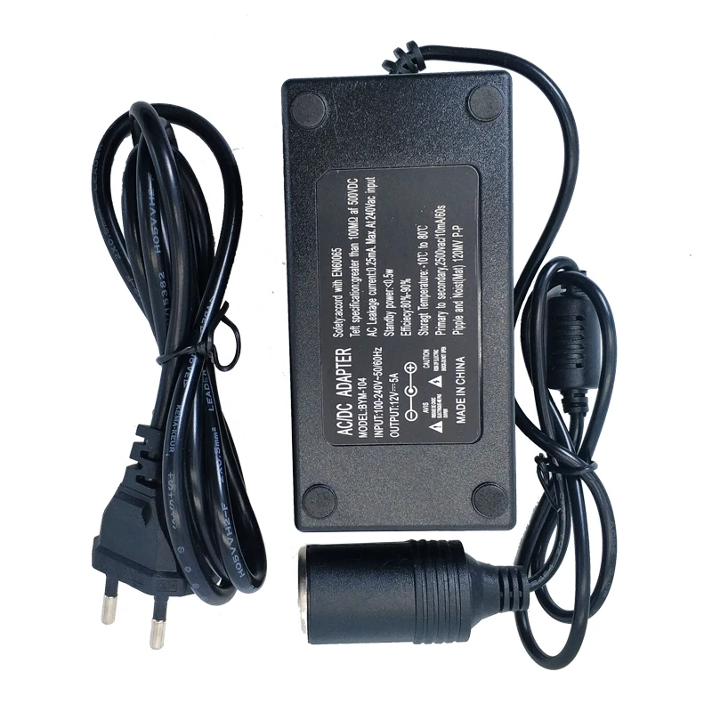 AC Adapter DC 110V 220V to 12V 2A 5A 8A 10A Power Adapter Car Cigarette lighter Converter inverter 220V 12V lighter With EU Plug