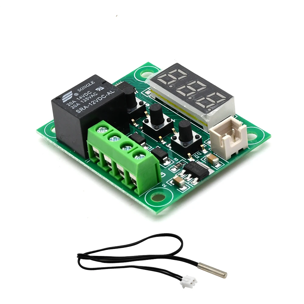 Blue W1209 DC 12V LED Digital Thermostat Temperature Control Thermometer Thermo Controller Switch Module + NTC Sensor Board