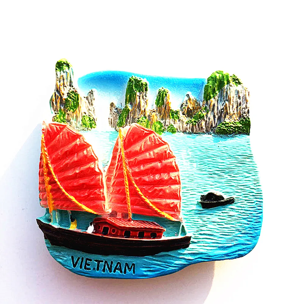 Caribbean scenery Vietna fridge magnet Czech Thailand Korea Frankfurt Ukraine Paris Vietnam California Souvenir Home Decor