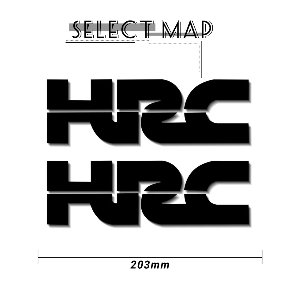 Motorcycle sticker accessories bike Fuel tank Wheels helmet notebook Luggage reflective MOTO sign sticker For honda hrc HRC