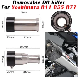 49Mm Verwijderbare Db Killer Voor Originele Yoshimura R11 R55 R77 Uitlaatpijp Katalysator Escape Geluiddemper Silenciador Geluiddemper Plug