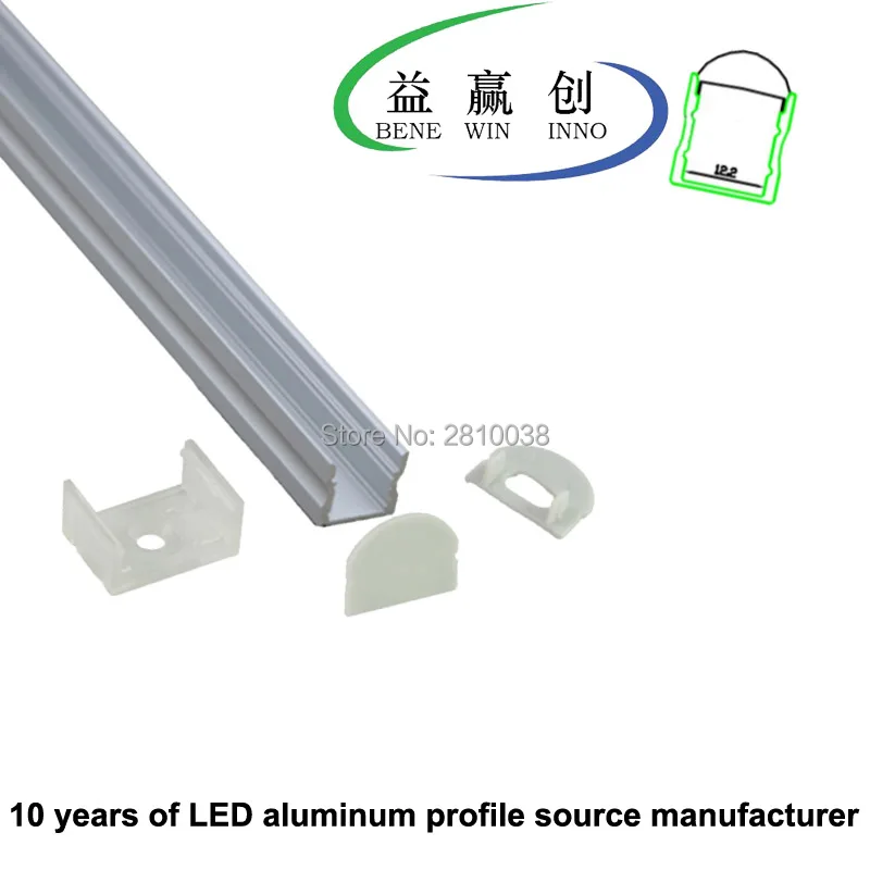 10 Sets/Lot U Anodized LED aluminum profile w/ 30 degree Lens AL6063 Aluminium led profile LED Channel profile for recessed wall