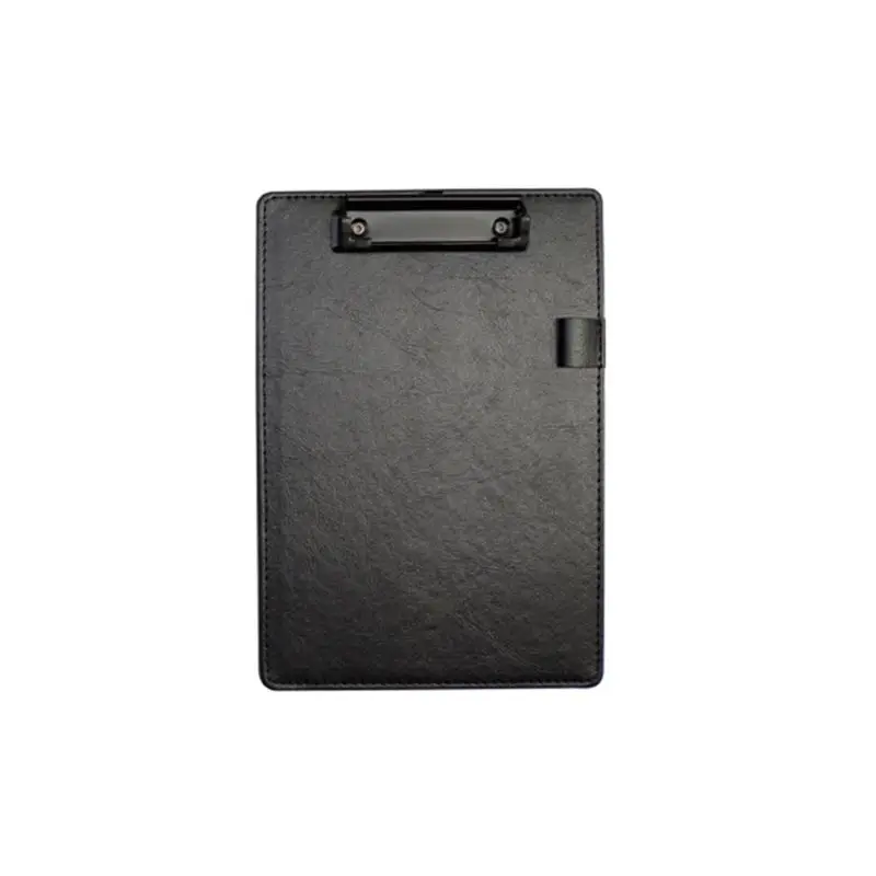 PU Leather File Paper Clip Board Writting Pad Folder Document Stationery 19QA