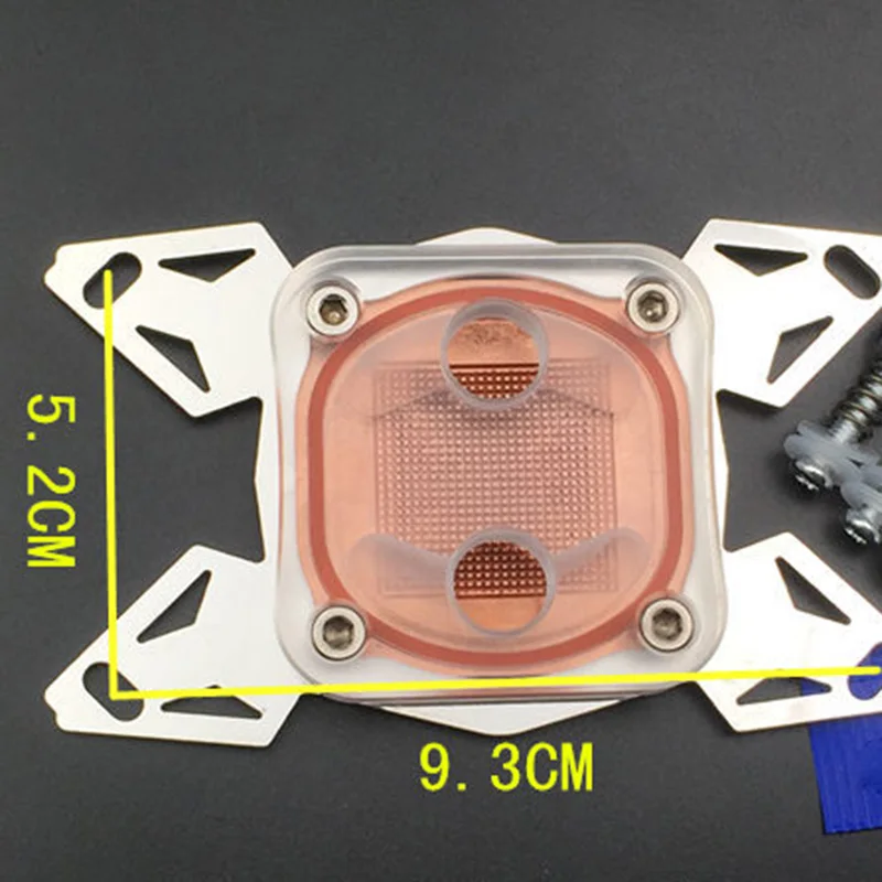 Refroidisseur de processeur pour ordinateur, refroidissement par eau, base en cuivre, couvercle POM, pour LGA 1155 2011 AMD AM4