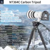 INNOREL-NT364C 전문 탄소 섬유 카메라 삼각대, 조류 관찰 헤비 듀티 삼각대 DSLR 비디오 캠코더용 75mm 보울 어댑터 2