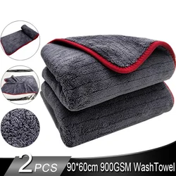 Premium Microfiber 900GSM Car Detailing Super AbsorbentTowel Ultra Soft Edgeless Car Washing Drying Towel 60*90cm