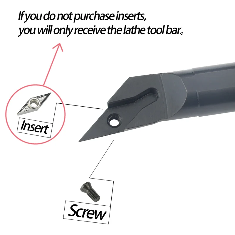 1pc S16Q-SVXCR11 S20R-SVXCR16 Internal Turning Tool Holder VCGT/VCMT Carbide Inserts Lathe Bar CNC Cutting Tools Set