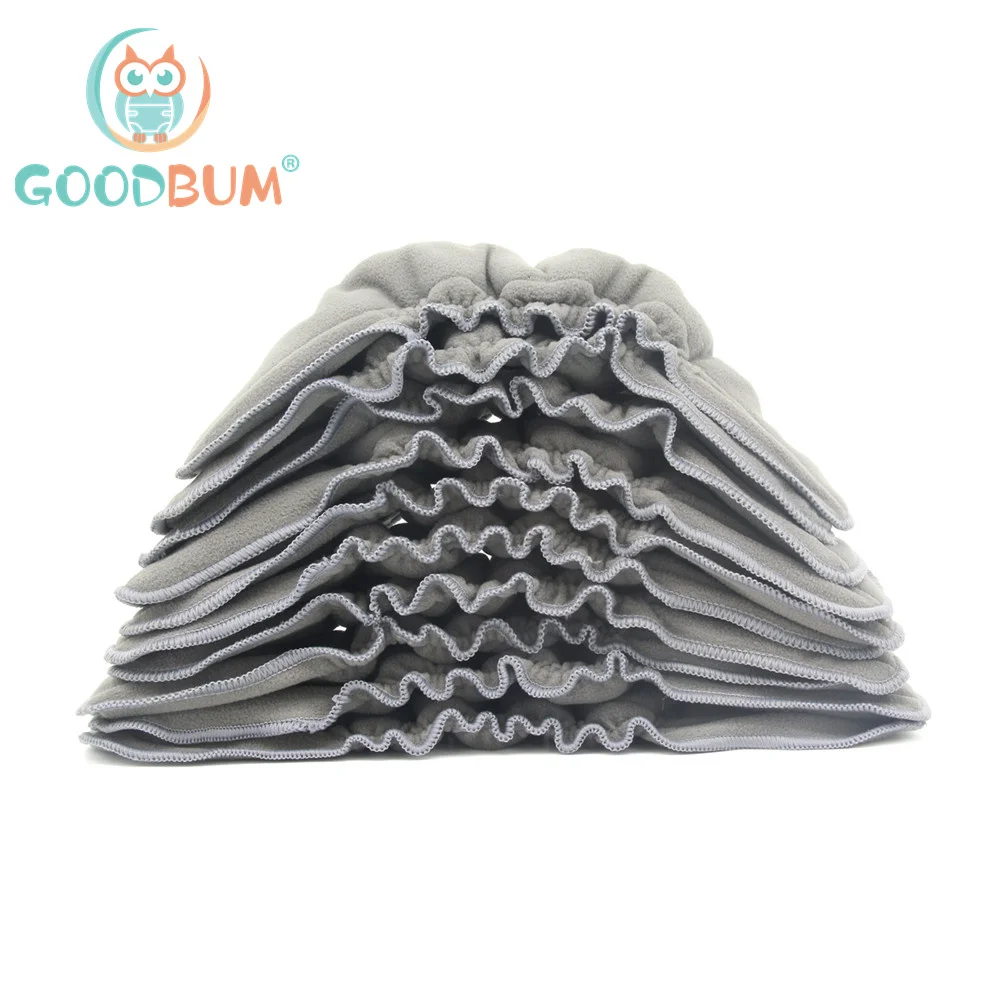 Goodbum 5/10PCS Reusable Insert Baby Cloth Diaper Nappy Inserts Changing Liners 5 Layers Bamboo Charcoal Insert