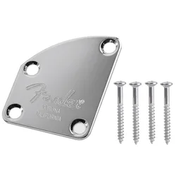 Electric Guitar Neck Plate Curved Cutaway Semi Round Asymmetry Neck Joint Back Mounting Plate 4 Holes with Screws