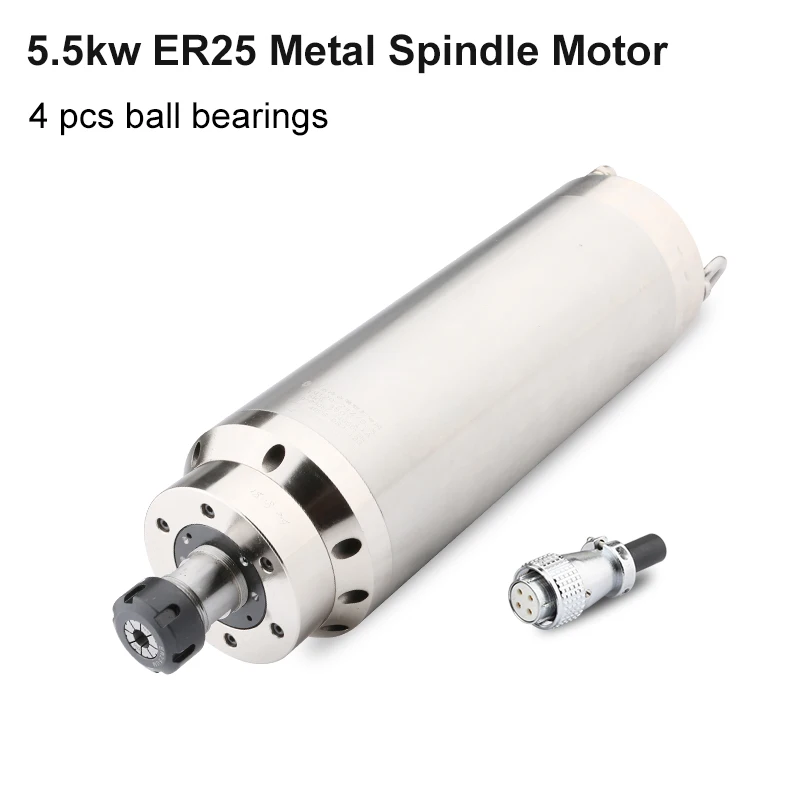 

CNC Water-Cooled Spindle 5.5kw Water-Cooled Spindle Motor 380V ER25 Constant Torque 4PC Bearing For CNC Router Metal Milling