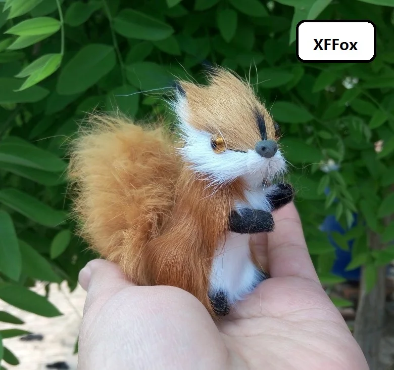 mini simulation squirrel model polyethylene&furs real life small squirrel doll gift 7x6cm xf2248