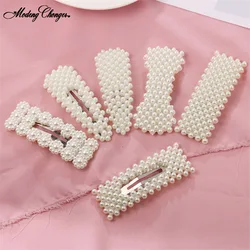 2020New Fashion Sweet Hairpins Headwear Hair Ornament Barrettes For Women Girls Cute Elegant Pearls Hair Clips Hair Accessories