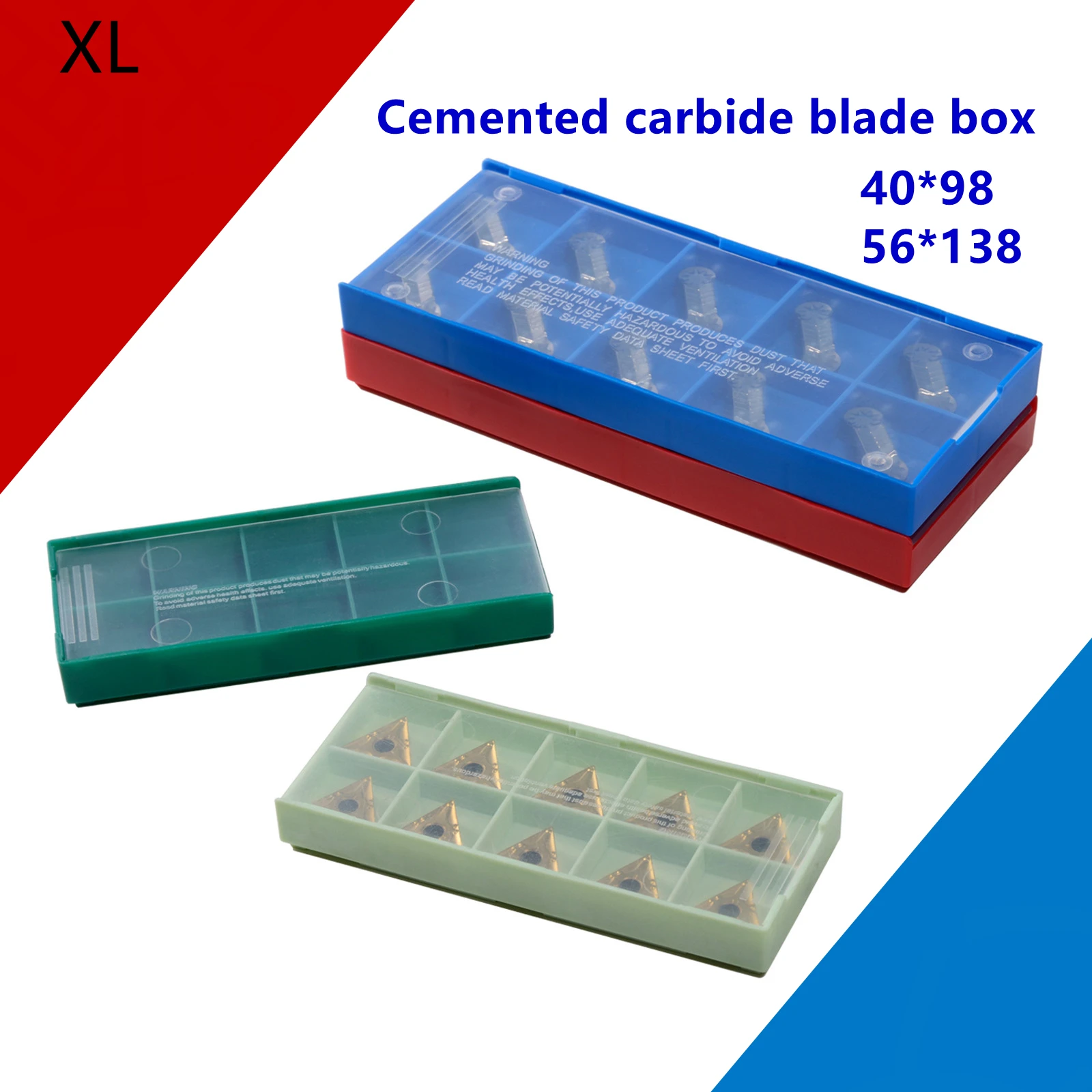 Original Small Empty Plastic Rectangular Box For CNC Carbide Inserts SYS Single-open Ten-piece Milling Cutter Pellet Boxes