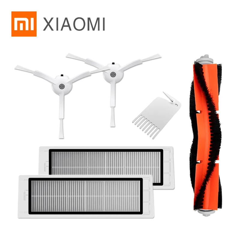 XIAOMI MIJIA Robot Vacuum Cleaner 1 1S 2 Roborock S5 Original Spare Parts HEPA Filter Side Roller Main brush Mop Wall Pack Kits