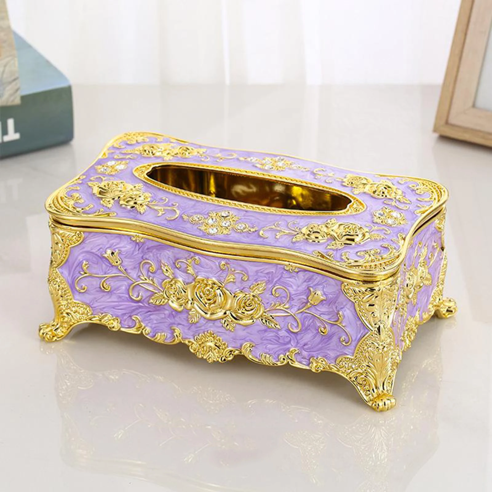 Home Storage European Tissue Paper Box Case Cover Napkin Toilet Holder Toilet Paper Case Facial Tissues Box Organizer