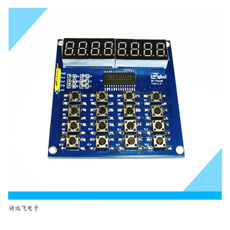 51 TM1638 3-wire Control 8-bit Common Anode LED Keyboard Scanning And Display Module