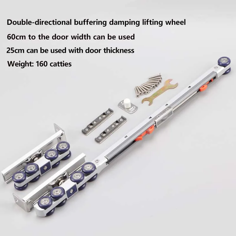 TOPKNORR  Sliding Door Heavy Line Wooden Door Hanging Rail Pulley Kitchen Door Bathroom Slides
