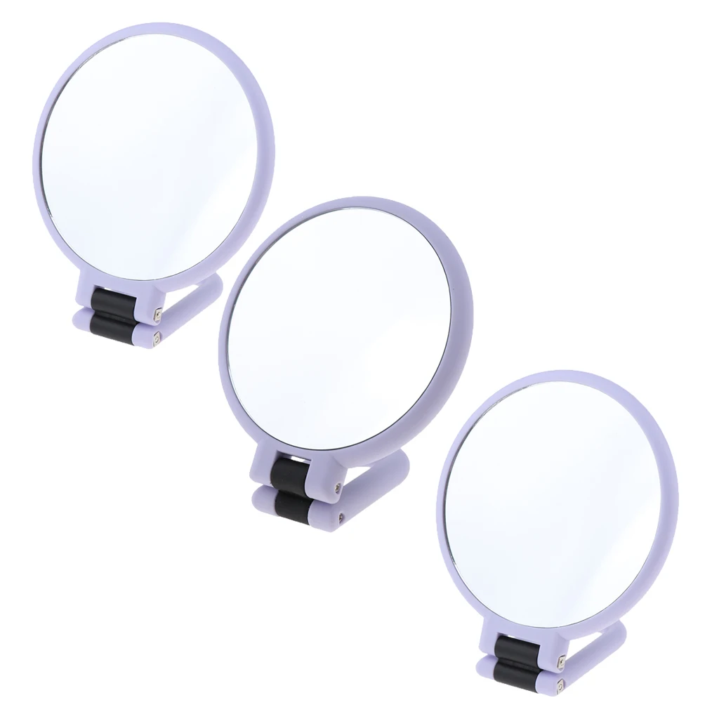 

Magnifying Makeup Mirror Double Sided Hand Held Mirror with Stand for Women Travel Compact Mirror - 2x/3x/15x Magnification