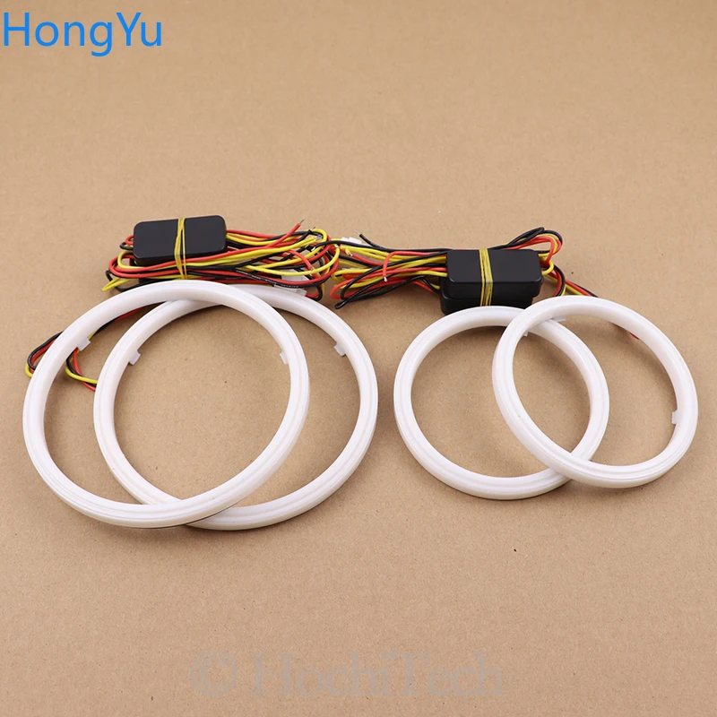 Cotton Switchback LED White Amber Angel Eye  Rings DRL turn signal light for Opel Zafira B 2005-2014