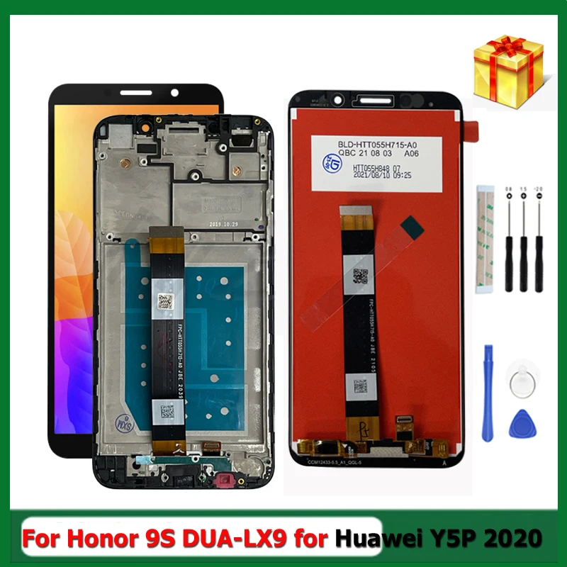 

5.45"Original For Huawei Y5P 2020 LCD Display Touch Screen DRA-LX9 Full Digitizer Assembly With Frame Parts For Honor 9S DUA-LX9