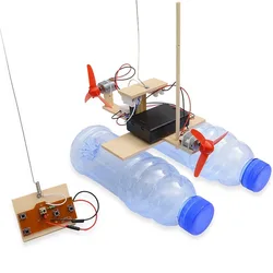 2021 nova tecnologia brinquedos pequenos diy controle remoto modelo de navio vento experimento científico material menino presente coleção