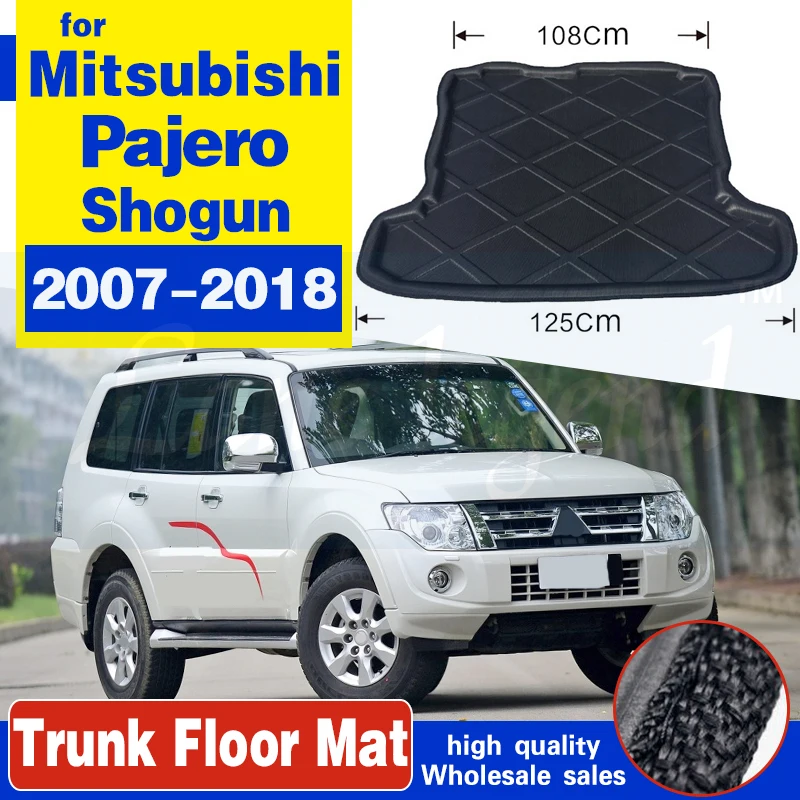 Rear Trunk Liner Boot Mat Cargo Tray Floor Carpet For Mitsubishi Pajero Shogun 2007-2018 2008 2009 2010 2012 2013 2014 2015 2016