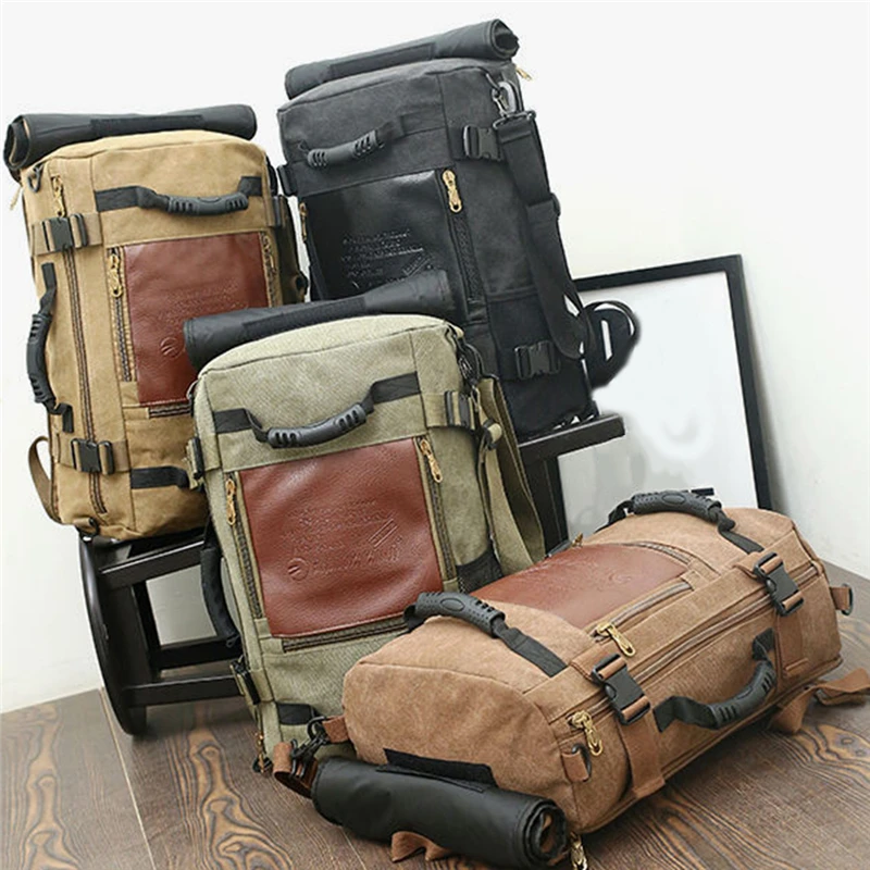 Large Capacity Men's Backpack Travel Bag Sports Casual Canvas Backpacks For Male Mutifunctional Out Door Bags School Bags Pack