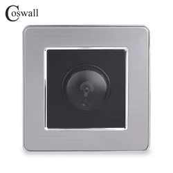 COSWALL Dimmer Regulator Only For LED light / Incandescent Stainless Steel Panel Wall Switch 16A 15~300W Brightness Adjustable