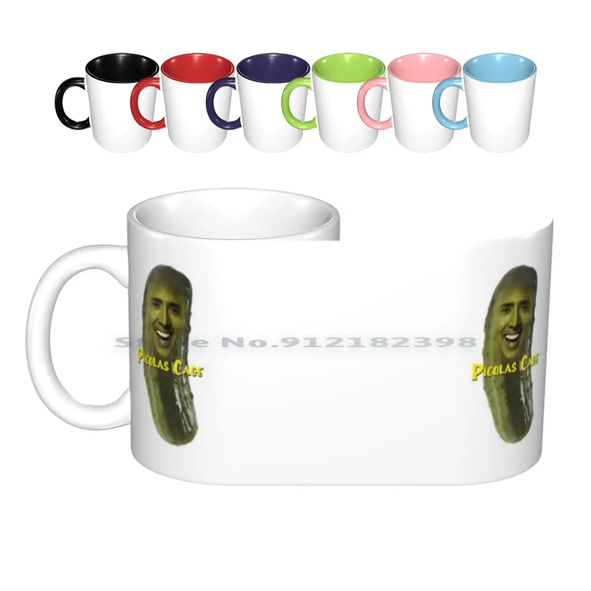 Picolas Cage Ceramic Mugs Coffee Cups Milk Tea Mug Pickle Picolas Pickolas Nicolas Cage Meme 4chan Dank Meme Funny Nicholas