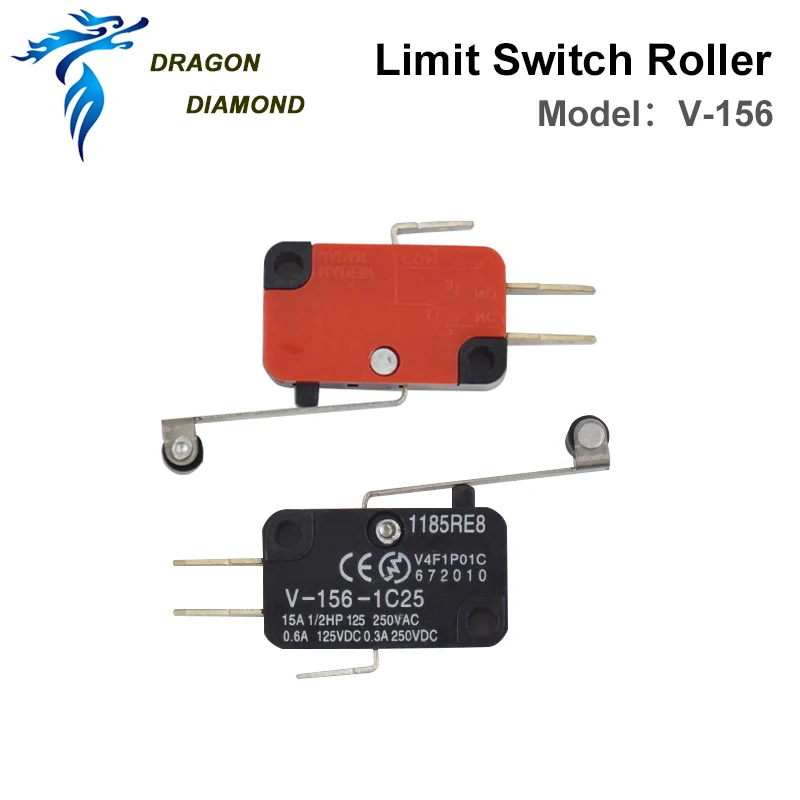 5PCS High Quality Co2 Laser Limit Switch Roller V-156 Momentary Micro Switch Long Handle For Co2 Laser Engraving Machine