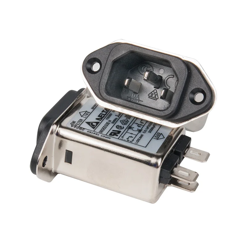 AC Power Filter Mains EMIสูงความถี่เสียงรบกวนIECเครื่องฟอกอากาศ8Aซ็อกเก็ต
