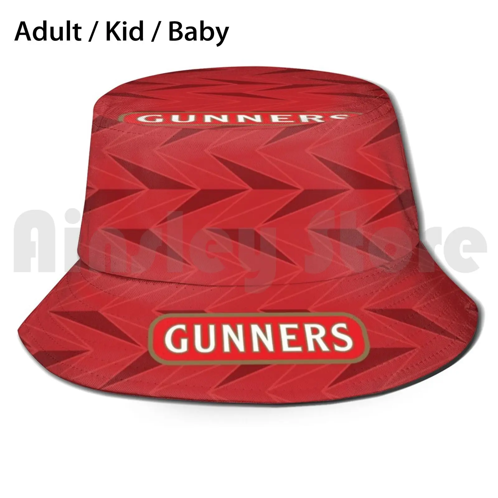 Gunners Pattern Bucket Hat Adult kid baby Beach Sun Hats Gun 2021 Football Club London Blue England 2020 Premier Soccer