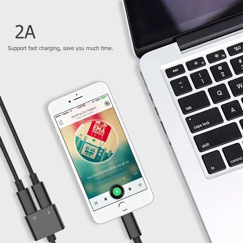 Jack Adapter für iPhone telefon | 3,5mm und mm, in anzahl, 1 eingang und 2 ausgänge, audio splitter, kopfhörer Audio lade