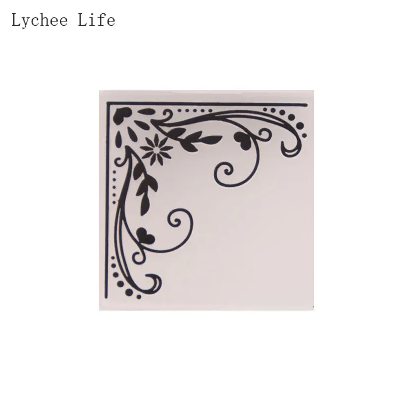 Lychee Life Flower Plastic Embossing Folder 5x5cm For Scrapbooking DIY Album Card Making Tool Plastic Template