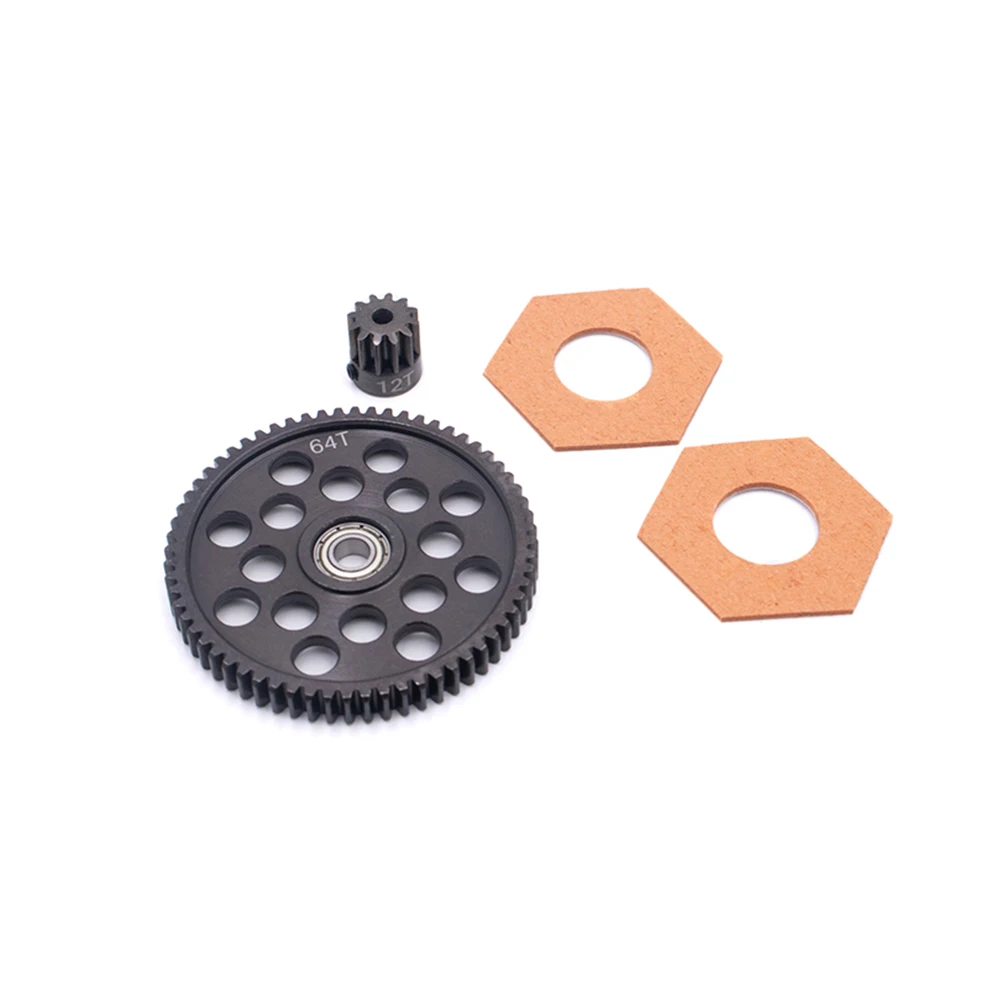 KYX Racing Hard Steel Heavy Duty 64T/12T Spur Gear set for RC Crawler Car Axial 90048 Yeti Gearbox