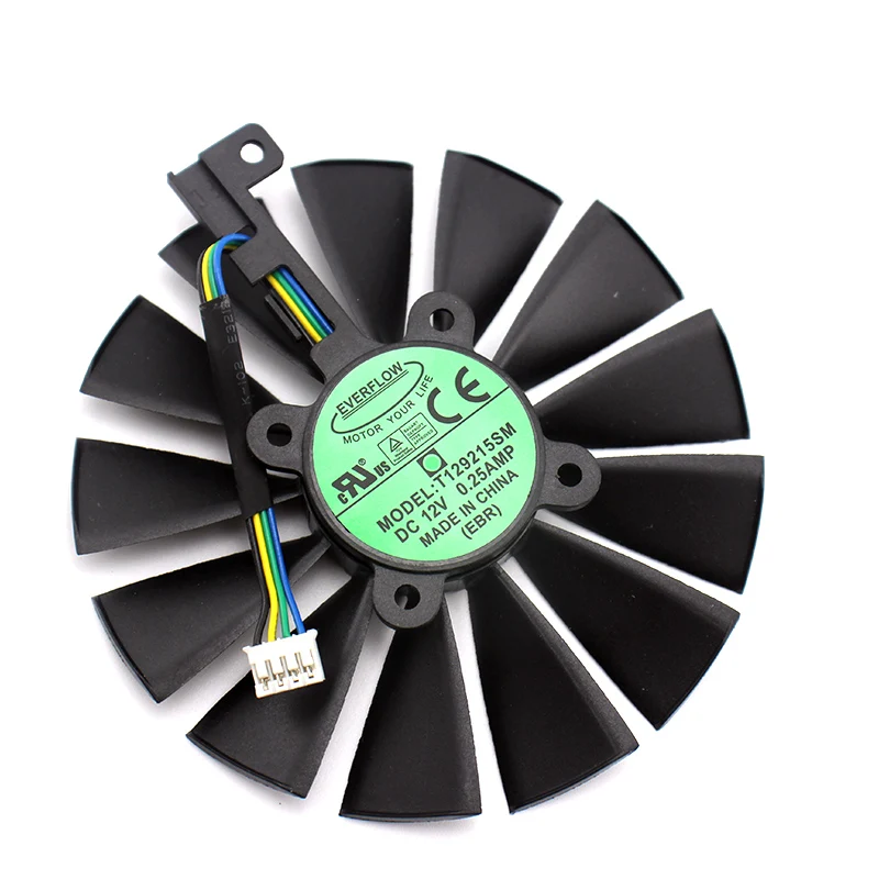 New GPU Cooler Fan 95mm For ASUS STRIX RX570 4G T129215SM RX 580-O8G/GTX1080TI P11G P104-100 0.25AMP 4 Pin GAMING Graphics Card