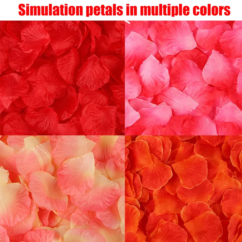 300Pcs 5cm Artificial Rose Petals Artificial Flower Silk Petals For Valentine's Day Wedding Flower Decoration Party Room DIY