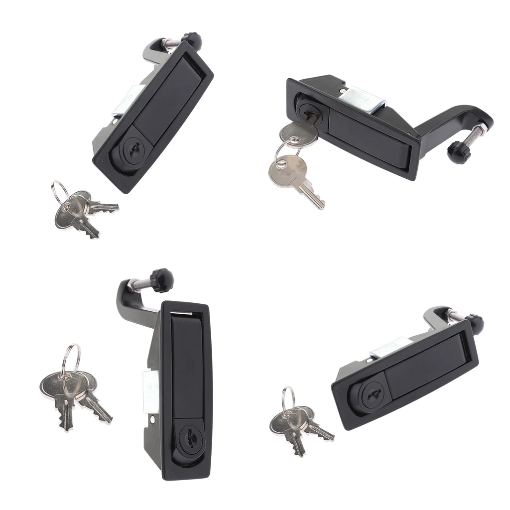 4x Adjustable Flush Lever Compression Locks Doors Latch with Keys for Boat RV Yacht Tool Box Camper Trailer