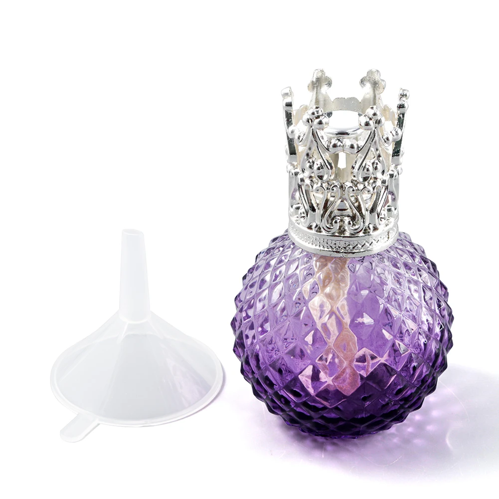 100ml Purple Catalytic Fragrance Lamp Pineapple Fragrance Glass Bottle Diffuser Aromatherapy Essential Oil Tan Lamp Wick Kit