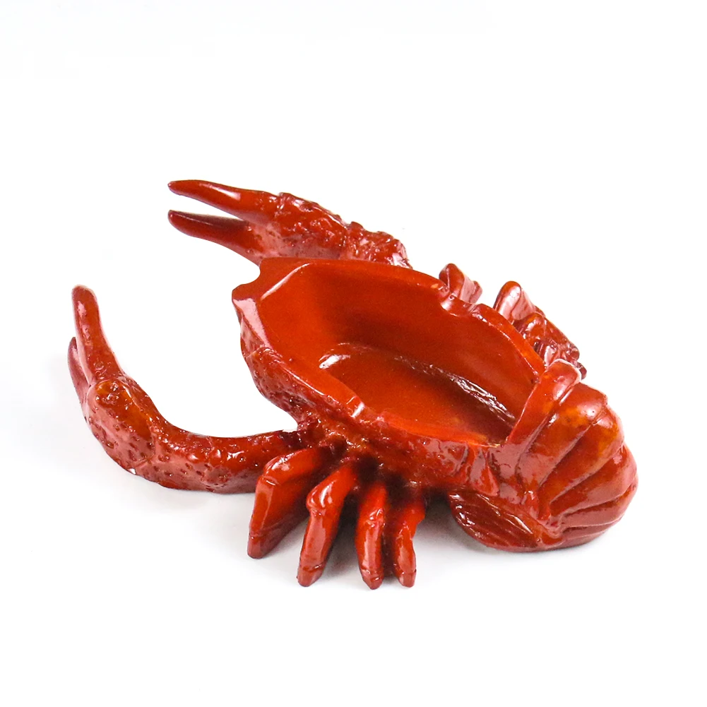 Simulation Lobster Ashtray with Lid Resin Craft Creative Cute Ashtray Animal Restaurant Home Decor Accessories Men's Gift