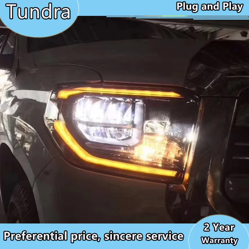 Head Lamp for Toyota Tundra 2014-2017 LED Headlights  For Sequoia  2014-2017 LED Headlight ALL  LED DRL Headlight assembly