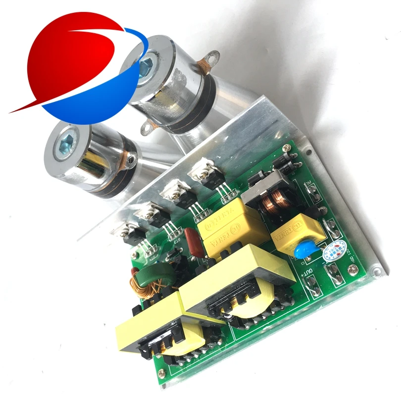 28 khz PCB 100 W/220 V, ราคารวมถึงการจับคู่ความถี่ Piezoelectric ultrasonic ขับรถแหล่งจ่ายไฟ