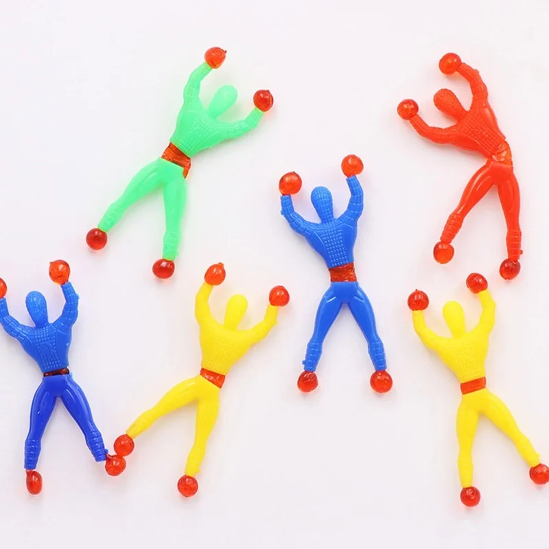 10pcs Funny Sticky Wall Climbing Spider Toy Children'S Educational Toy Gift Gift Randomly Shipped Wholesale Items