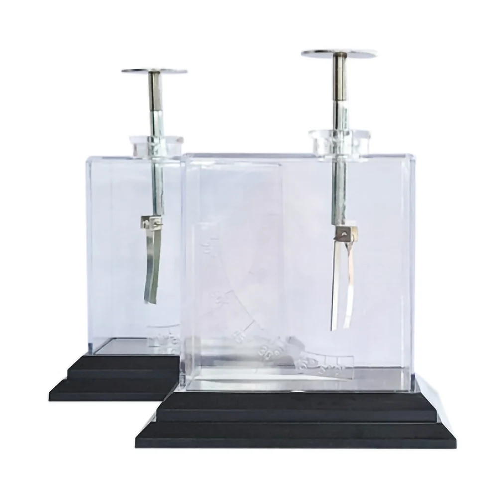 

Foil electroscope a pair Teaching demonstration Electrostatic induction Friction electrification Physics Electrical experiment