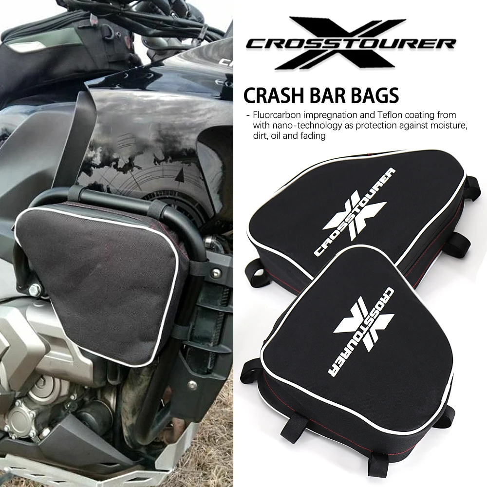 New Motorcycle Accessories Storage bags Side Frame Crash Bar Bags A pair For Honda CROSSTOURER / Crosstourer VFR1200X 2012-2020