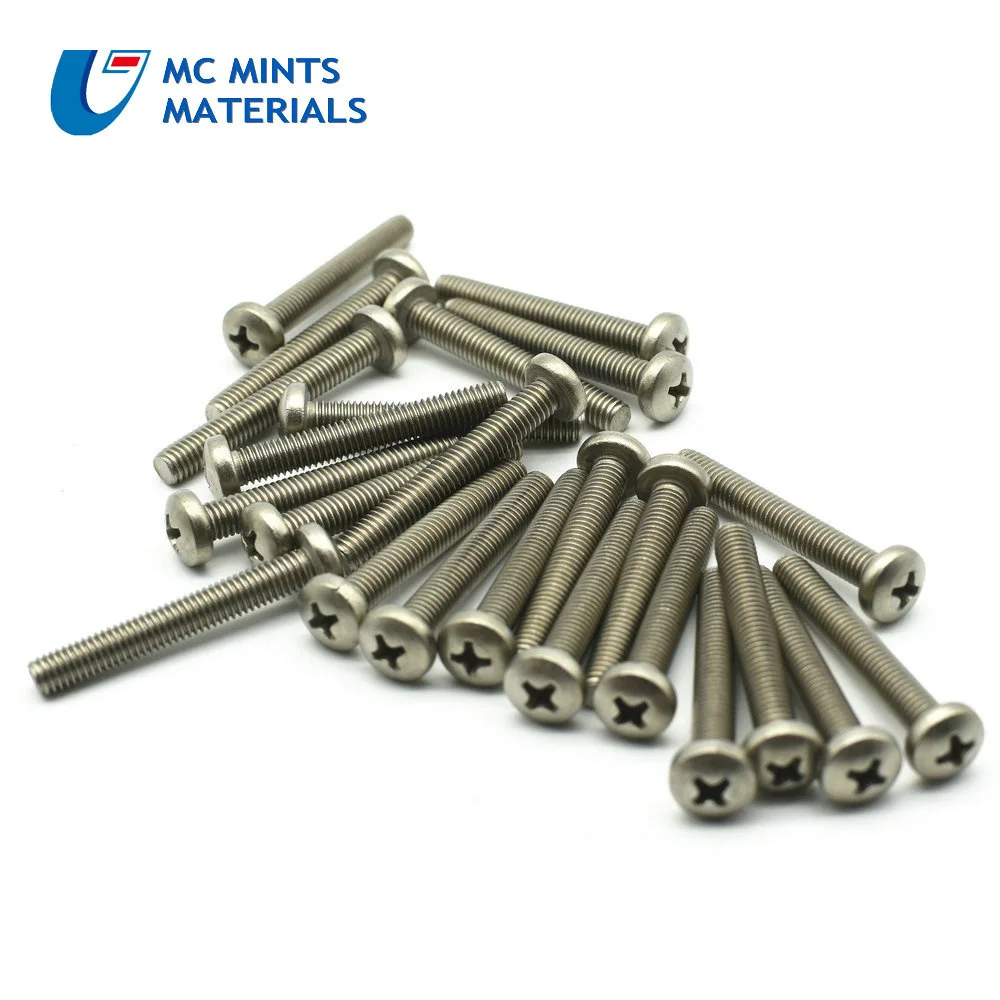

M4 M5 M6 6 8 10 12 15 20 25 30 35 40 45 50mm Ti Titanium Bolt Truss Cross Head Not Polished Grade 2 Titanium Screw Ti Fastener