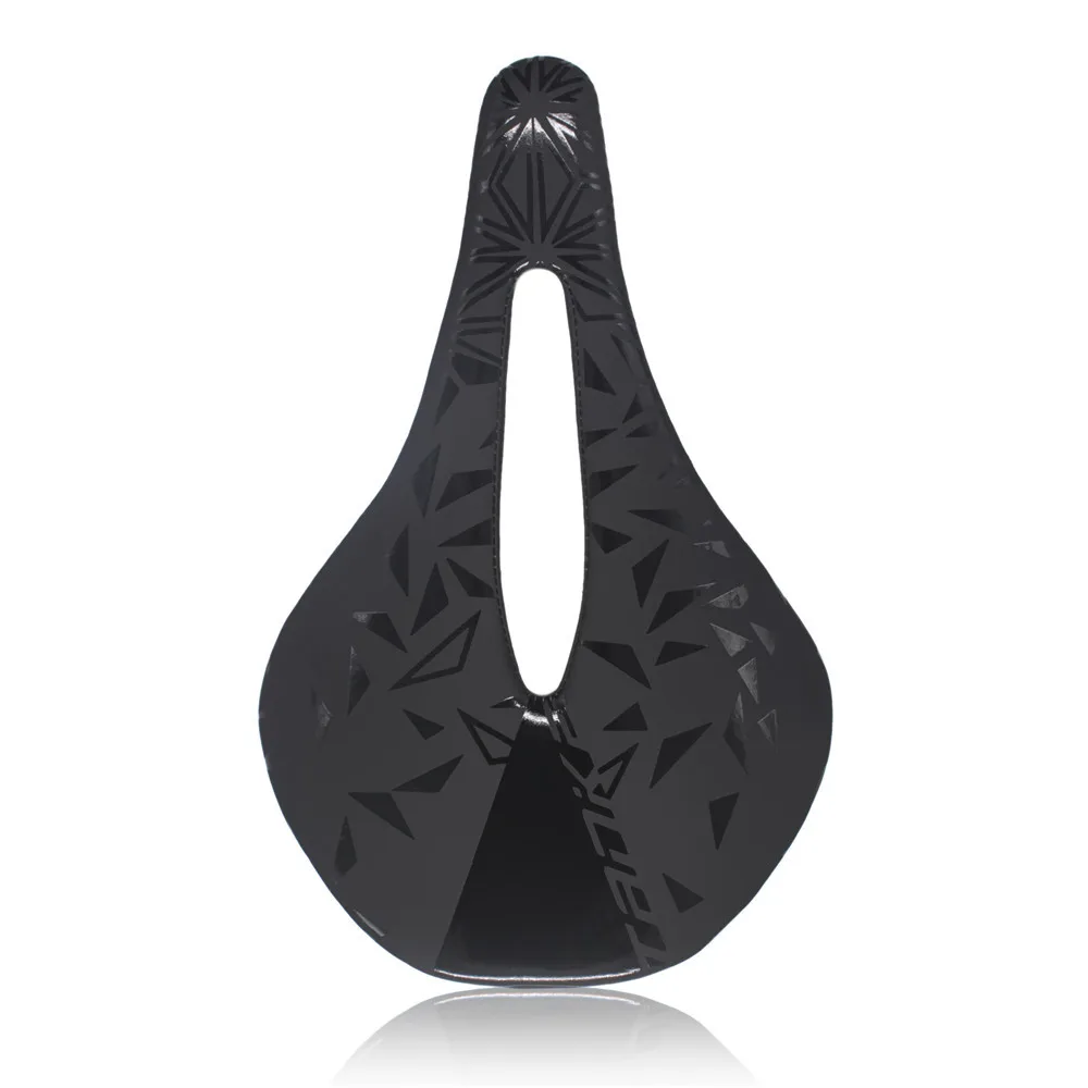 MTB Road Bike Carbon Fiber Saddle Ultralight Racing Seat Cushion Hollow Bicycle Saddle Bike Seat Cycling Saddle 143/155mm Wide