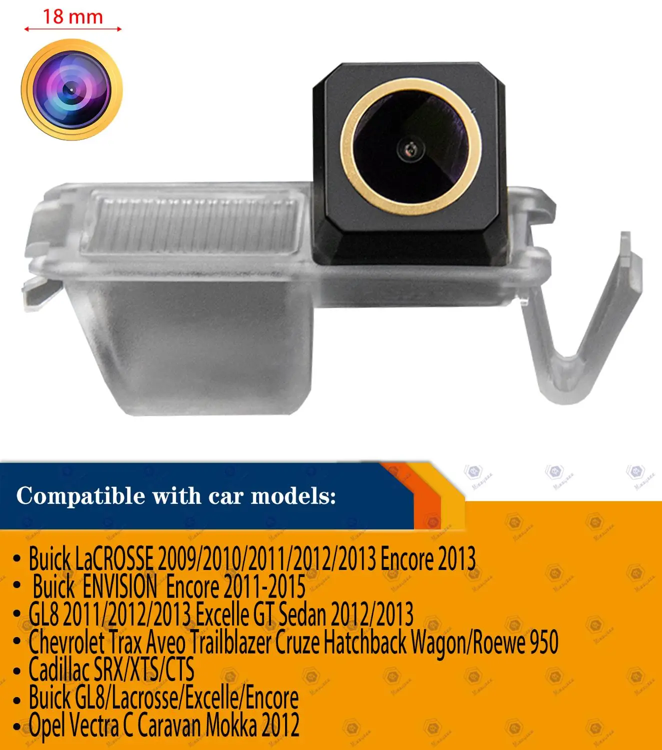 

HD 1280x720p Rear View Camera for Buick Park Avenue Chevrolet Sail Camaro FIAT 500 500C ,Reversing Backup Night Vision Camera