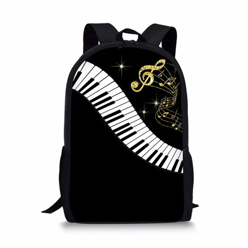 2025 Piano Music Note Print Kids Backpack For Girls Students School Bags Children Book Bag Casual Bagpack Shoulder Bag Pack