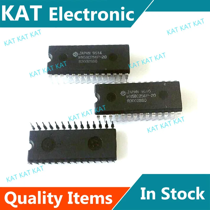 HN58C256P-20 DIP-28 32K X 8 EEPROM 5V, 200 ns, PDIP28, 0.600 pulgadas, Plástico